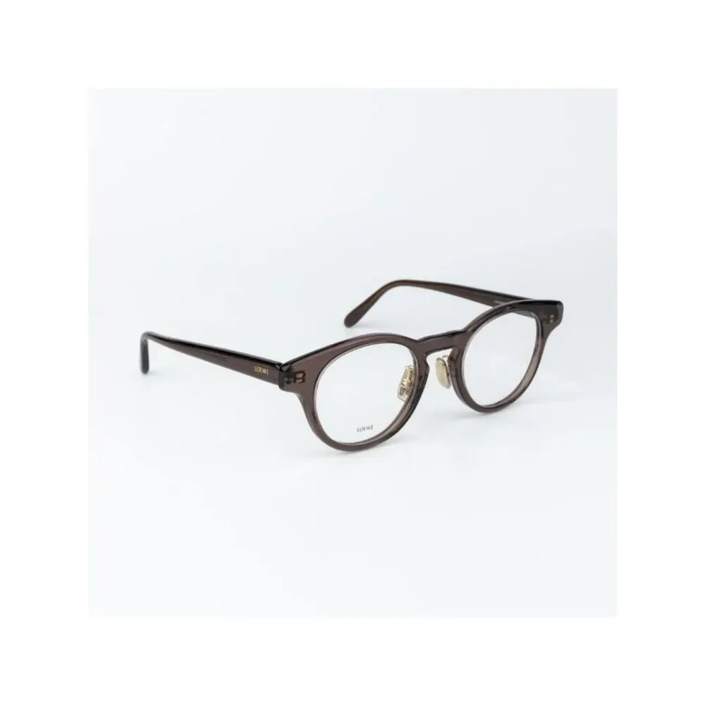 Loewe Women Eyeglasses Brown Round LW50085F 050 NEW AUTHENTIC